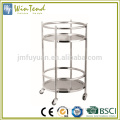 Round liquor trolley stainless steel drinks bar trolley